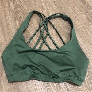 Victoria’s Secret Sport olive strappy sports bra